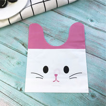 Load image into Gallery viewer, 10pcs/lot Cute Rabbit Ear Cookie Bags Gift Bags For Candy Biscuits Snack Baking Package Wedding Favors Gifts Easter decoration